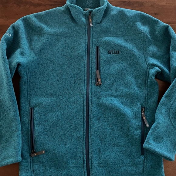 Stio Other - Stio Heathered Teal Fleece Zip Up Jacket Medium